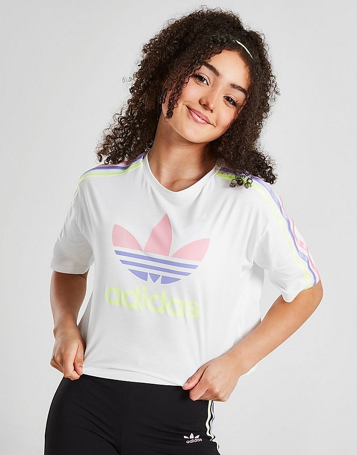 adidas Originals Girls' Tri Stripe T-Shirt Junior
